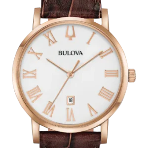 Bulova Classic Brown Leather Strap Men's Watch 97B184