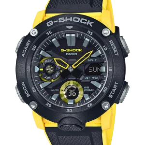 G Shock DUO Carbon Core Black and Yellow Mens Watch GA2000-1A9