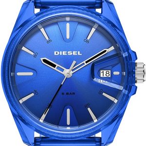 Diesel MS9 Three-Hand Transparent Blue