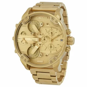 Diesel Mr. Daddy 2.0 Gold Tone Dial Chronograph Mens Watch