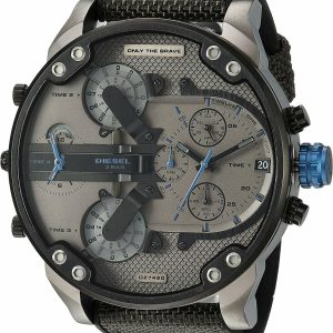 Diesel Mr. Daddy 2.0 Black And Gray Silicone Mens Watch