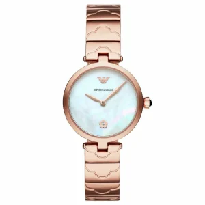 Emporio Armani Arianna Women's Rose Gold Pearl Dial Watch AR11236