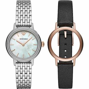 Emporio Armani Women's Elegant Stainless Steel Watch Set AR80020