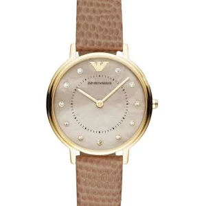 Emporio Armani Kappa Womens Grey Dial Leather Watch AR11151