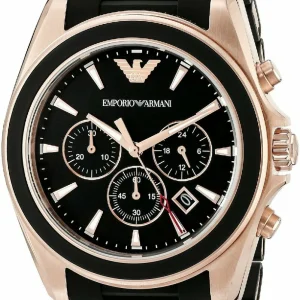 Emporio Armani Men's Chronograph Sportivo Watch Black Dial AR2453