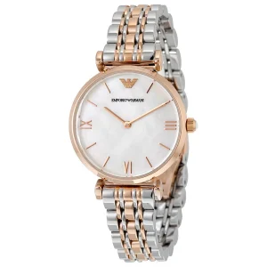 Emporio Armani Rose Gold Quartz Watch with Mother of Pearl Dial AR1683