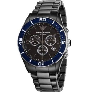 Emporio Armani Men's Black Dial Quartz Ceramic Watch AR1429