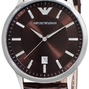 Armani Emporio Men's Brown Leather Swiss Quartz Watch AR2413