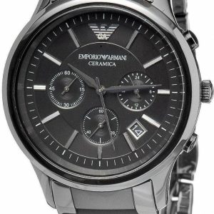 Emporio Armani Men's Black Ceramic Chronograph Watch AR1452