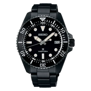 Seiko Prospex Solar Black Diver Watch SNE599P