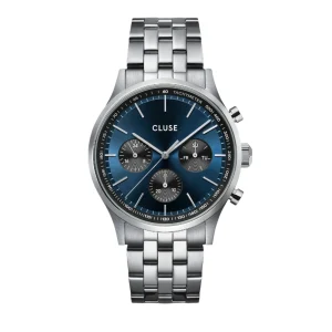 CLUSE Antheor Silver Link Blue Jelly Dial Watch CW21008