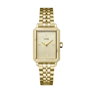 CLUSE Fluette Gold Sand Textured Gold Link Watch CW11511