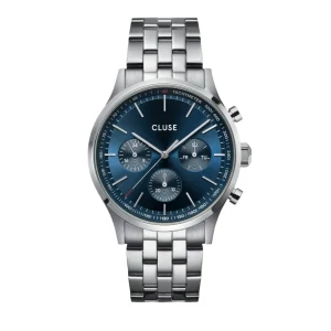 CLUSE Antheor Multifunction Blue Dial Silver Stainless Steel Link Watch CW21003