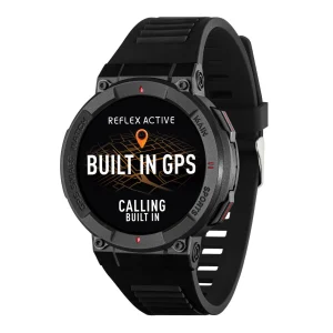 Reflex Active SERIES 43 GPS Black Silicone Smart Watch RA43-2214