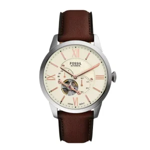 Fossil Townsman Multifunction Brown Leather Strap Watch ME3266