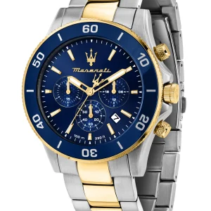 Maserati Competizione 43mm Blue Dial Two Tone Stainless Steel Strap Watch