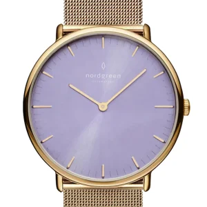 Nordgreen Native 36mm Olive Dial Gold Milanese Mesh  Watch