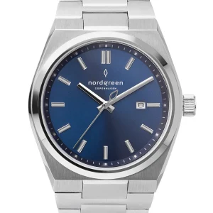 Nordgreen Succession 41mm Navy Dial Stainless Steel Strap Watch