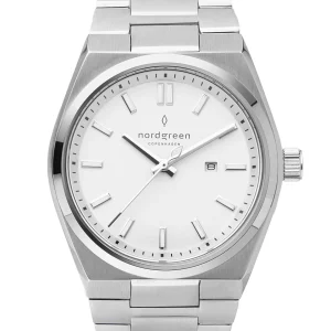 Nordgreen Succession 35mm White Dial Stainless Steel Strap Watch