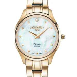 Roamer Venus Diamond 30mm Gold Stainless Steel Strap Watch