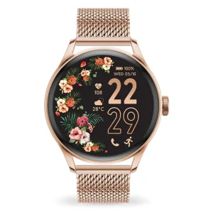 Ice 2.0 1.2 Round Amoled Screen in Rose Gold Case and Milanese Strap