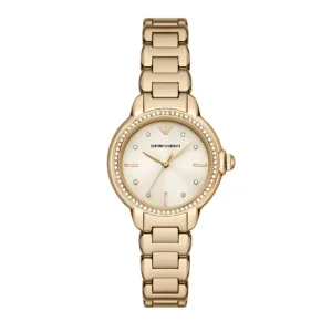 Armani Gold Tone Stainless Steel Watch with Cream Dial AR11609