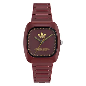 Adidas Retro Wave Burgundy Resin Strap Watch AOSY24028