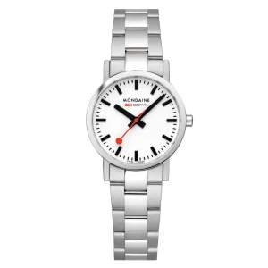 Mondaine Classic 30 mm White Dial Stainless Steel Watch A658.30323.11SBJ