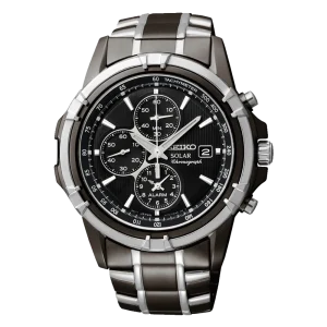 Seiko Solar Coutura Men's Chronograph Watch Black Dial SSC143P-9
