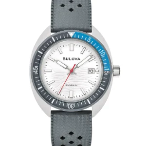 Bulova Snorkel White Dial Rubber Strap Watch 98B449