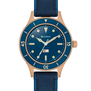 Bulova MIL-Ships Special Edition Blue Dial Nylon Strap Watch 98A325