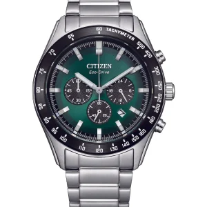 Citizen Eco-Drive Green Dial Stainless Steel Watch CA4674-58X