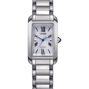 Citizen Eco-Drive L White Dial Stainless Steel Watch EW5620-55A