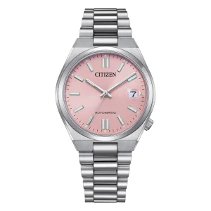 Citizen Tsuyosa Automatic Pink Dial Stainless Steel Watch NJ0200-50Z