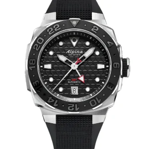 Alpina Seastrong Diver Extreme Automatic Black Dial Rubber Band Watch AL-560B3VE6