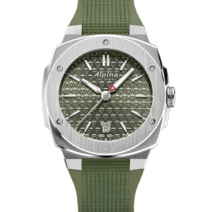 Alpina Alpiner Green Dial Rubber Strap Watch AL-220K2AE6