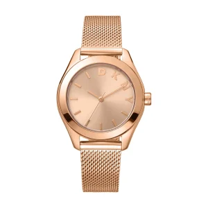 DKNY Astoria Logo Rose Gold Dial Stainless Steel Watch DK1L032M0035