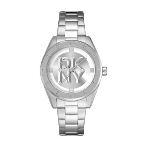 DKNY Chambers Midi Silver Dial Stainless Steel Watch DK1L016M0045