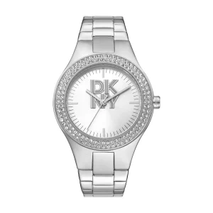 DKNY Parsons Glitz Silver Dial Stainless Steel Watch DK1L025M0015