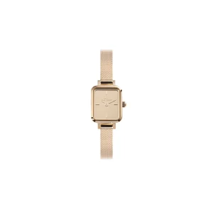 Daniel Wellington Quadro Mini Mirror Reflection Rose Gold Dial Watch DW00100799