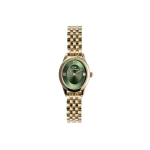 Daniel Wellington Ophelia Mini Beans Link Emerald Gold Dial Watch DW00100804