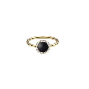 Daniel Wellington Audrey Black Agathe Gold Ring