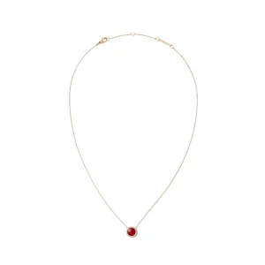 Daniel Wellington Audrey Red Agathe Rose Gold Necklace DW00401446