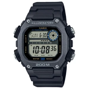 Casio Digital Sports Grey Dial Black Resin Band Watch DW291HX-1A