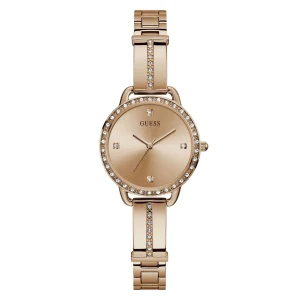 GUESS Ladies Rose Gold Tone Analog Watch GW0022L3