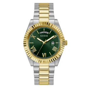 Guess Gold Green Connoisseur Day-Date Watch GW0265G8