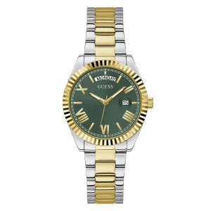 Guess Gold Green Luna Day-Date Watch GW0308L5