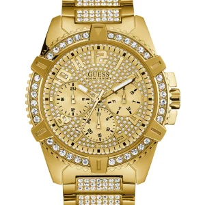 Guess Frontier Gold Dial Gold Tone Multi-function Watch W0799G2