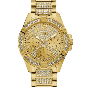 Guess Frontier Gold Dial Gold Tone Multi-function Watch W1156L2
