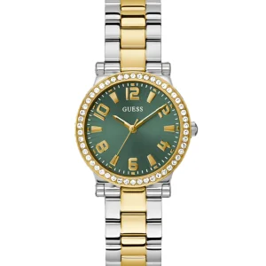 Guess Fawn G2T Green Dial Two Tone Analog Watch GW0686L2